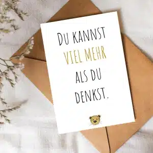 Postkarte mit Spruch "Du kannst viel mehr als du denkst"